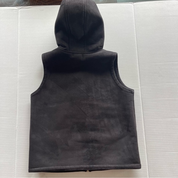 Lauren Ralph Lauren suede black hooded zip vest Small - Picture 7 of 7